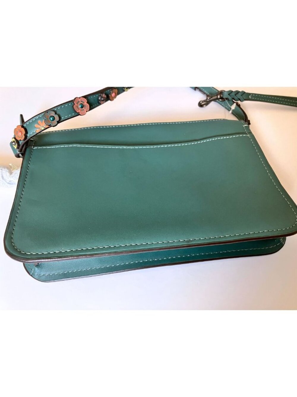 Coach 1941 Tea Rose Soho Crossbody Bag Pewter Dark Turquoise - Picture 4 of 8